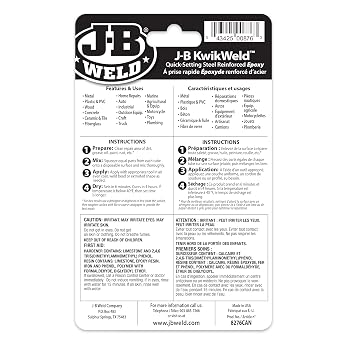 JB Weld KwikWeld 8276UK - Carded (2) 1 oz. Twin Tubes