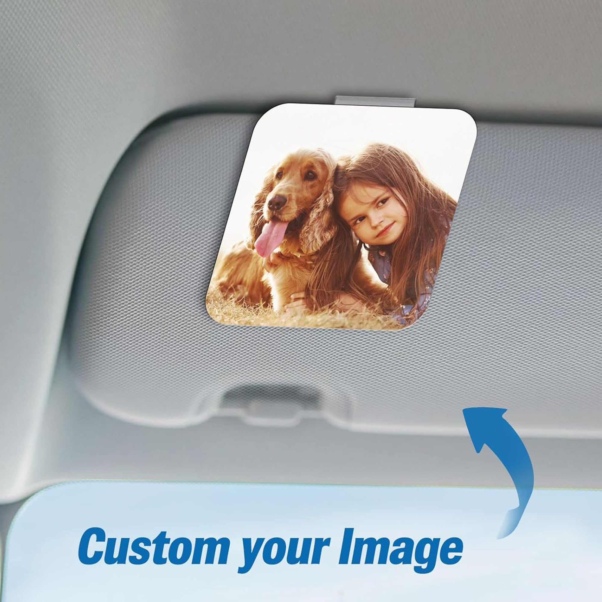 Car Visor Clip Custom Photo , Personalized Picture Frame Visor Car Picture Holder