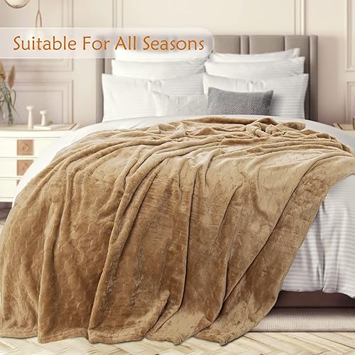 Miniatura 3 de TOONOW - Manta decorativa de vellón, supersuave, ligera, mullida, texturizada, cómoda, cálida y afelpada, de franela, para sillón, sofá y cama