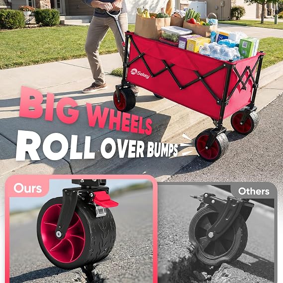 Sekey 250L Beach Wagon, 400 lb Capacity, Foldable, All-Terrain Wheels