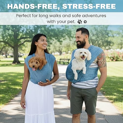 Miniatura 4 de Pet K'tan Dog Sling Carrier manos libres para perros pequeños - Accesorio de viaje para mascotas #1 y regalo con cachorros nuevos y animales