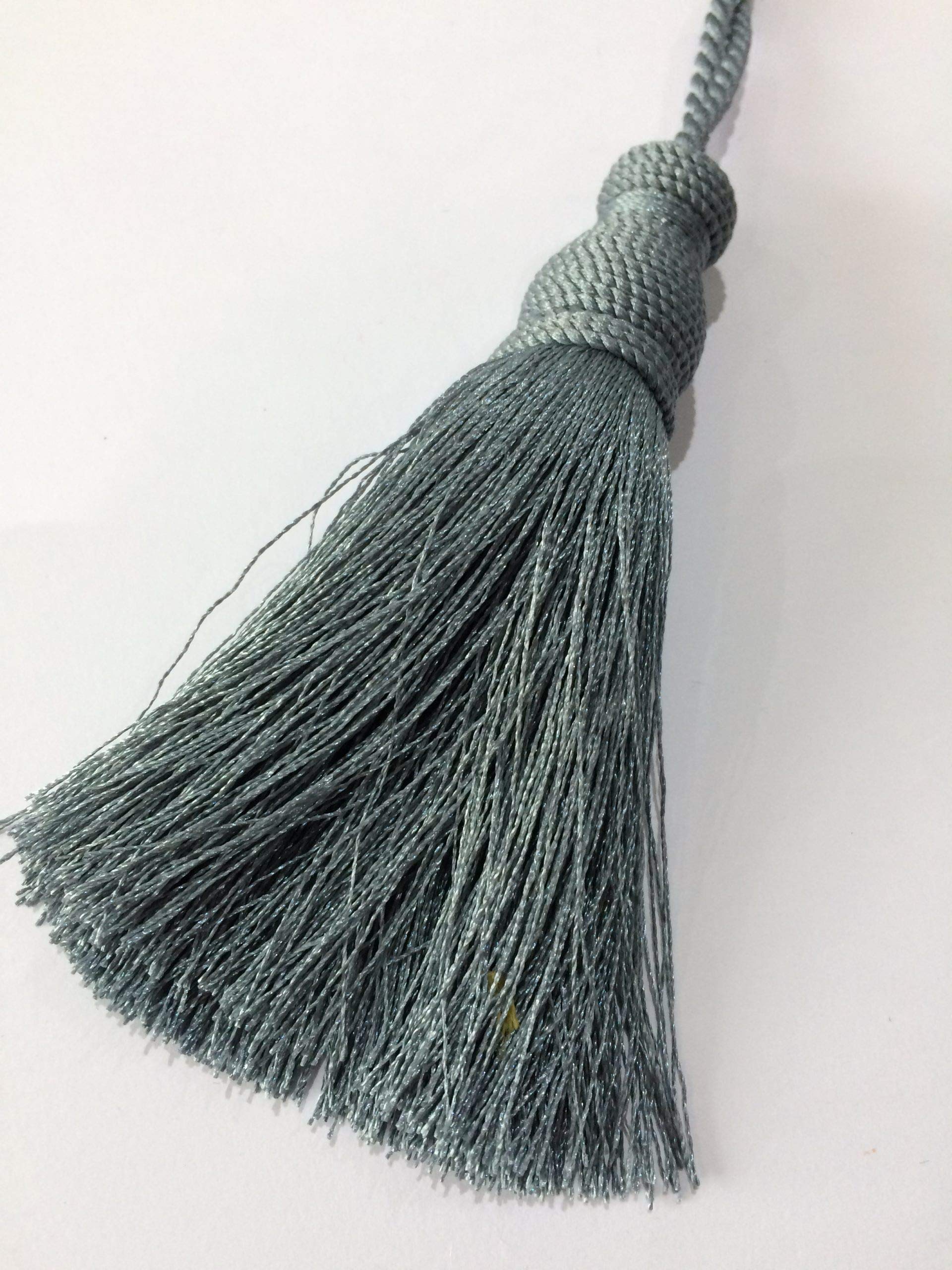 Key Tassels Blue Designer Cushion & Curtains 12Cm