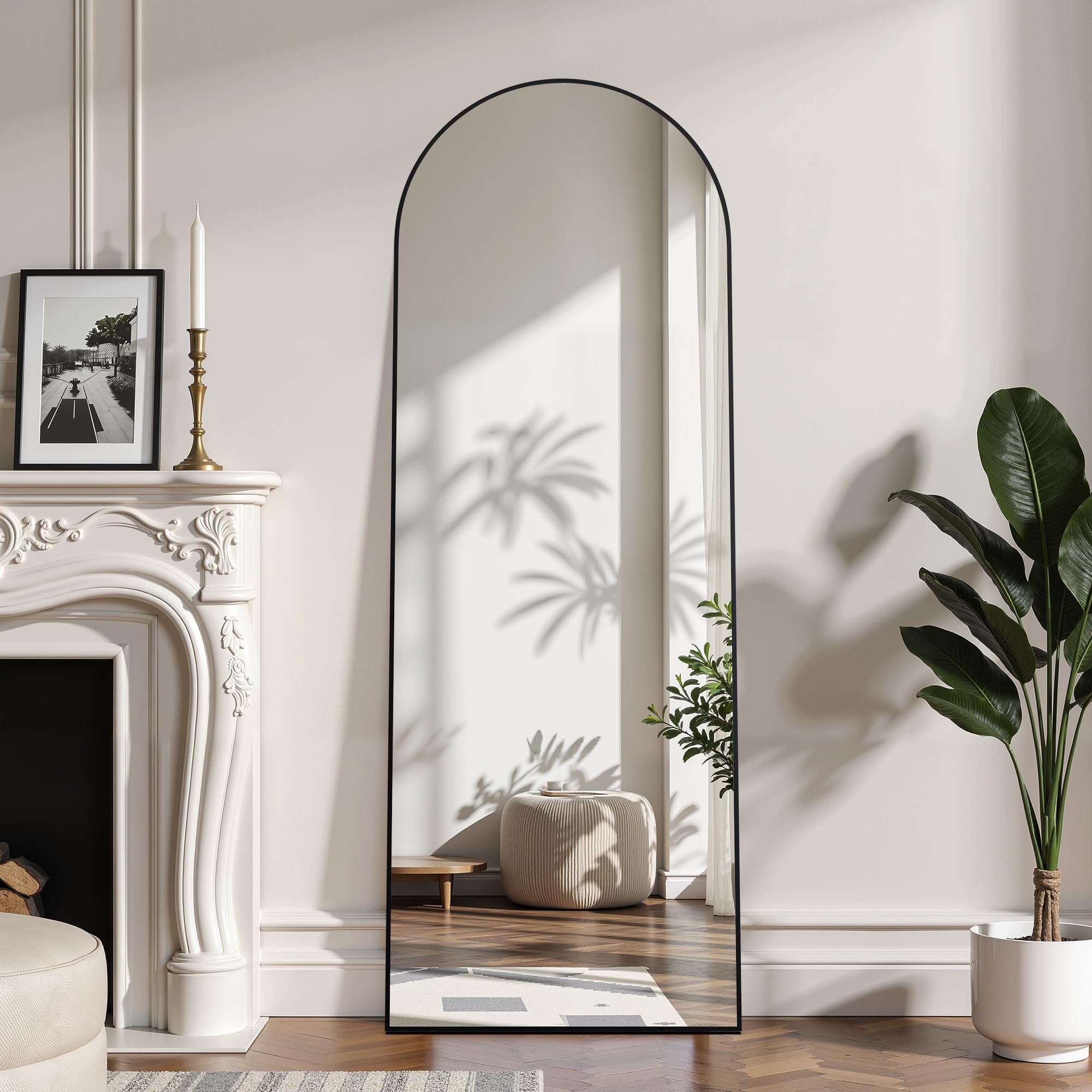 Amazon.com: Simple Deluxe Arched Full Length Wall Mirror with