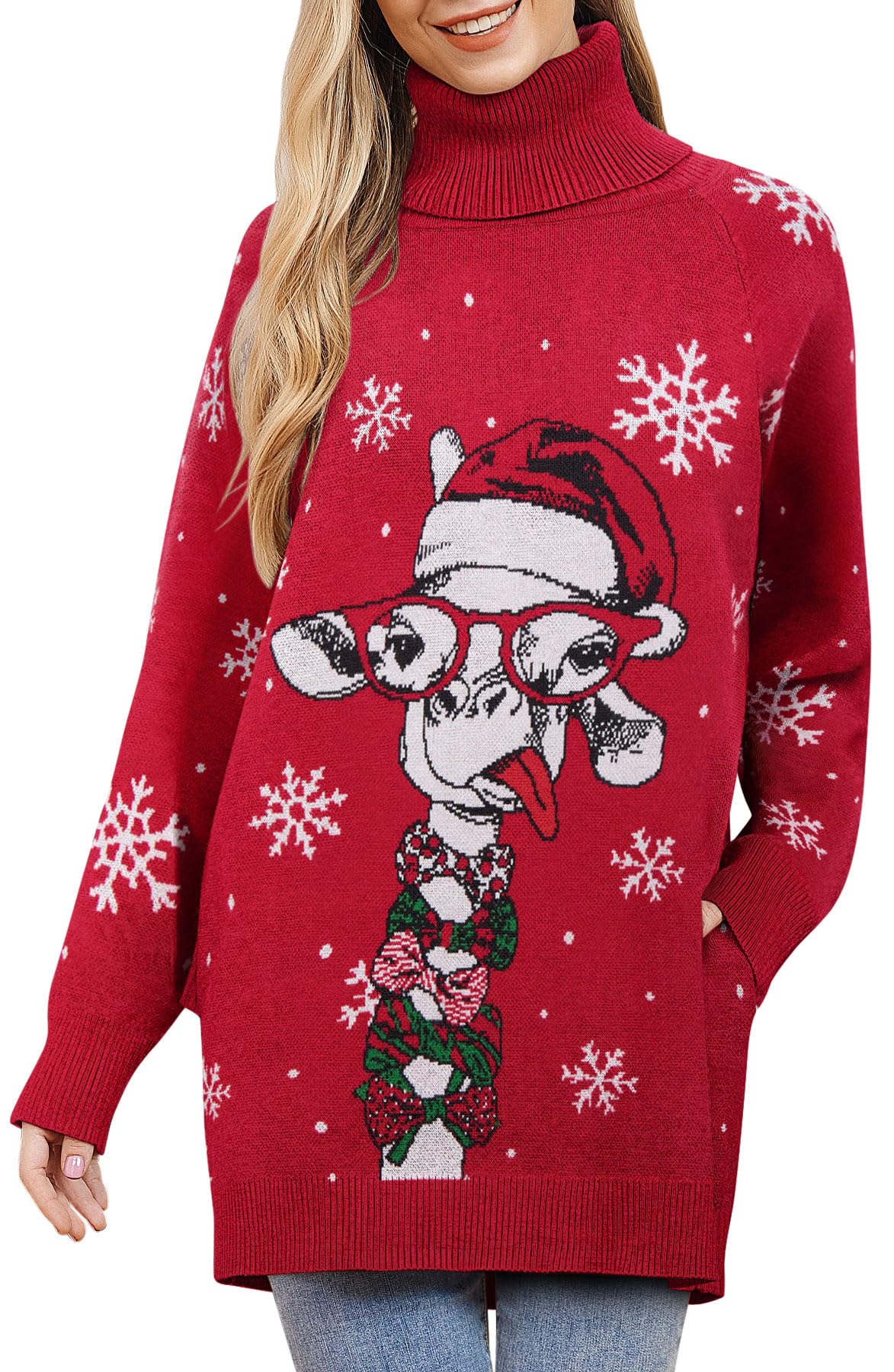 Turtleneck Christmas Sweater Ugly Sweater