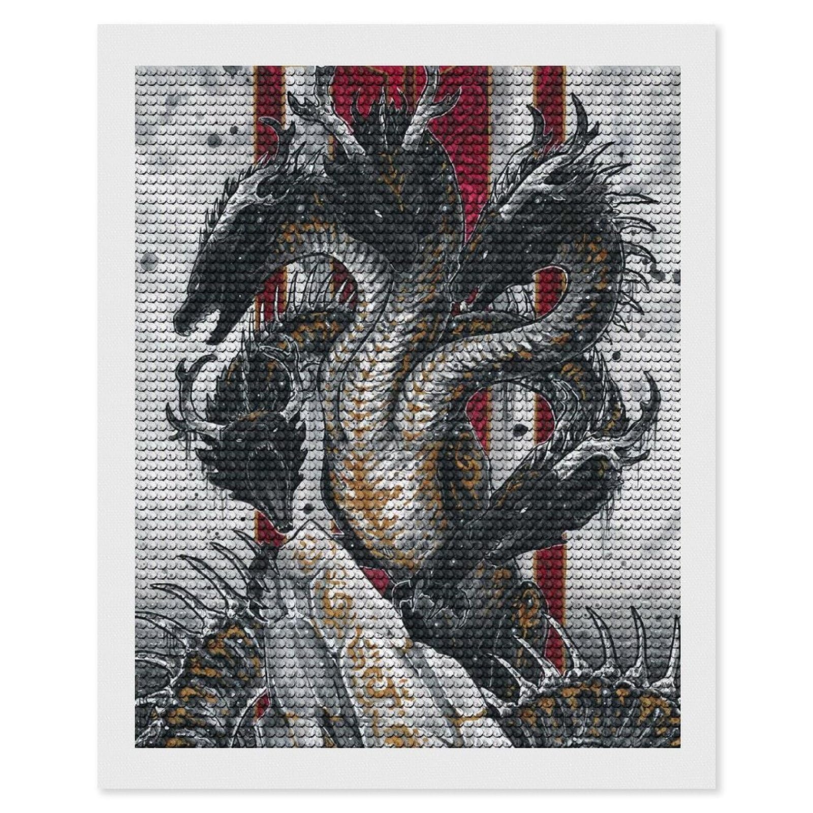 Junmoney Hydra Diamond Art Kit 16"x20", Neat Printed Canvas, Finish and Display, Relaxing DIY Hobby, Living Room Decor