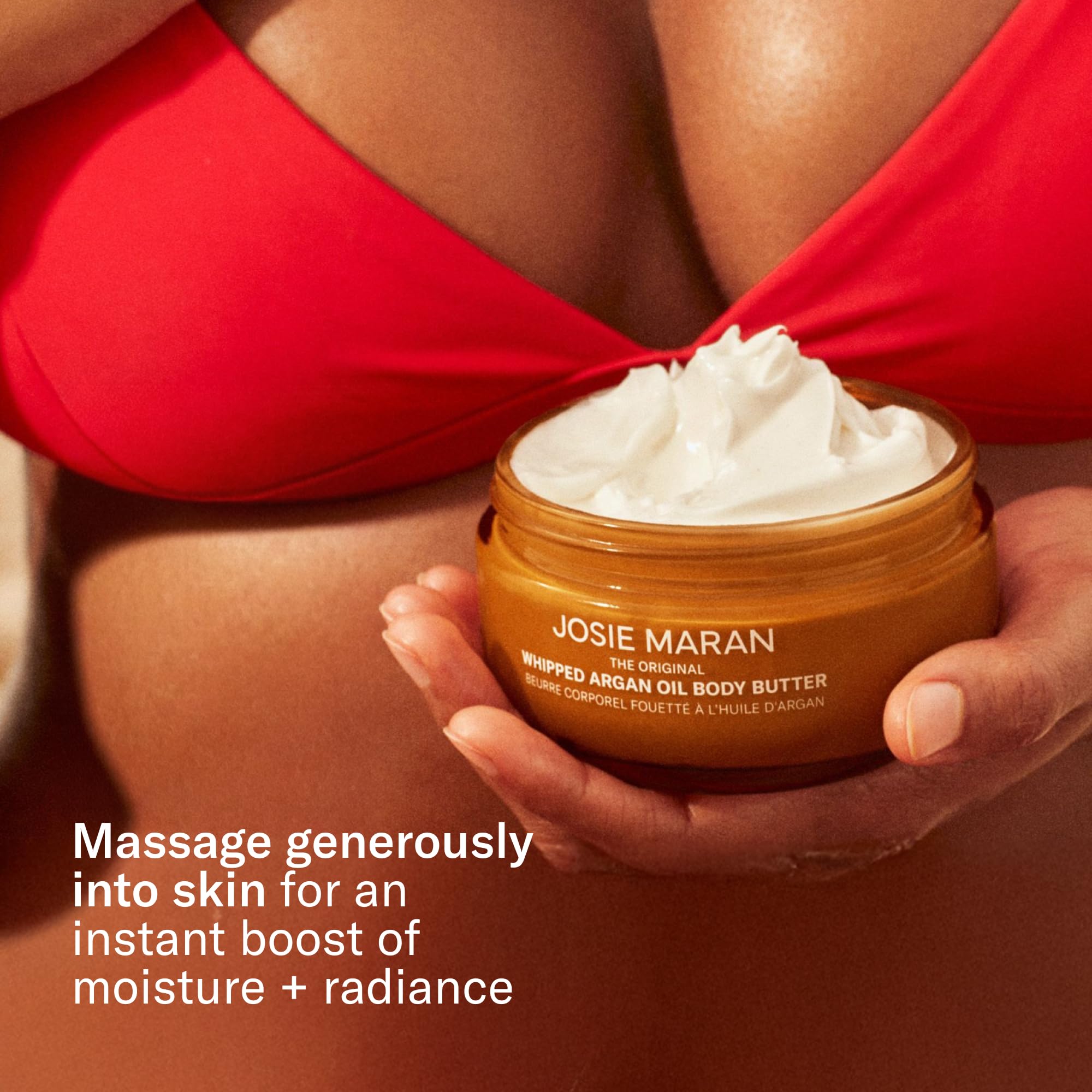 Josie Maran Whipped Beurre corporel ultra hydratant à l'huile d'argan (240 ml, Vanilla Peach)