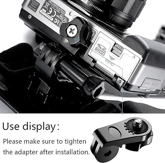 1/4 inç alüminyum tripod montaj adaptörü kamera tutucu DJI Osmo Action 4 5 Pro/Gopro Hero 13 12 11/ Insta360 X5/AKASO/Apexcam M80Air aksiyon kameraları ile uyumlu, aksiyon kamerası tutucu adaptör