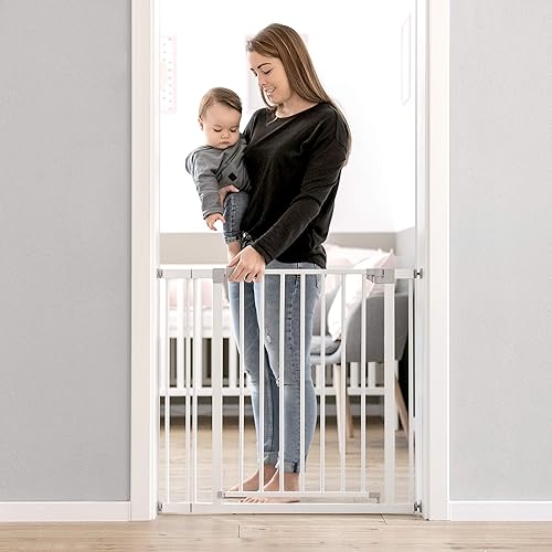 Miniatura 8 de Hauck Open N Stop KD - Puerta de seguridad para bebés y mascotas con extensión de 8 pulgadas, se adapta a puerta de casa de 27.8 a 29.75 pulgadas de