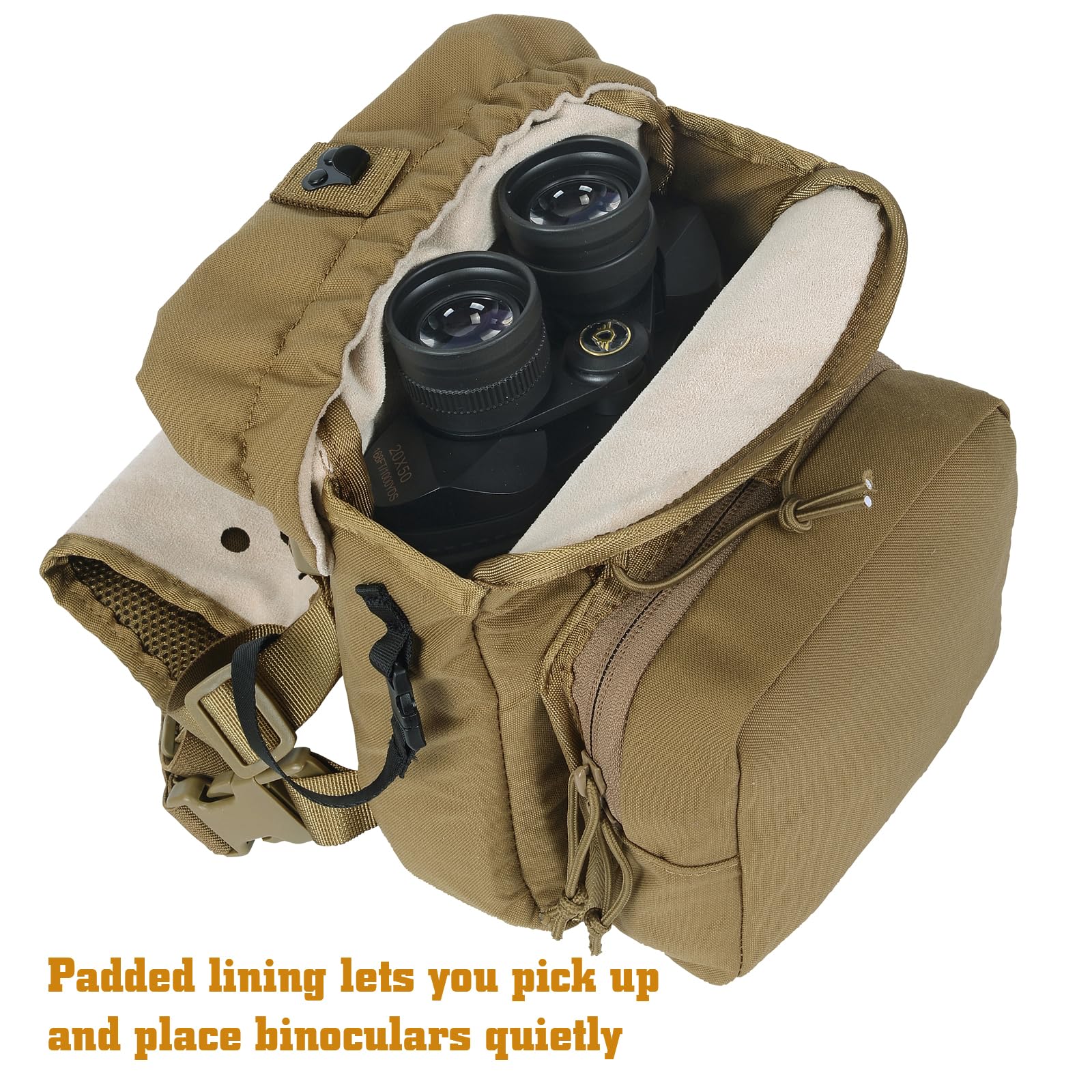 Taktische Universal-Fernglas-Tasche, Fernglasgeschirr, Brusttasche mit langlebigem, leichtem Fernglasgeschirr