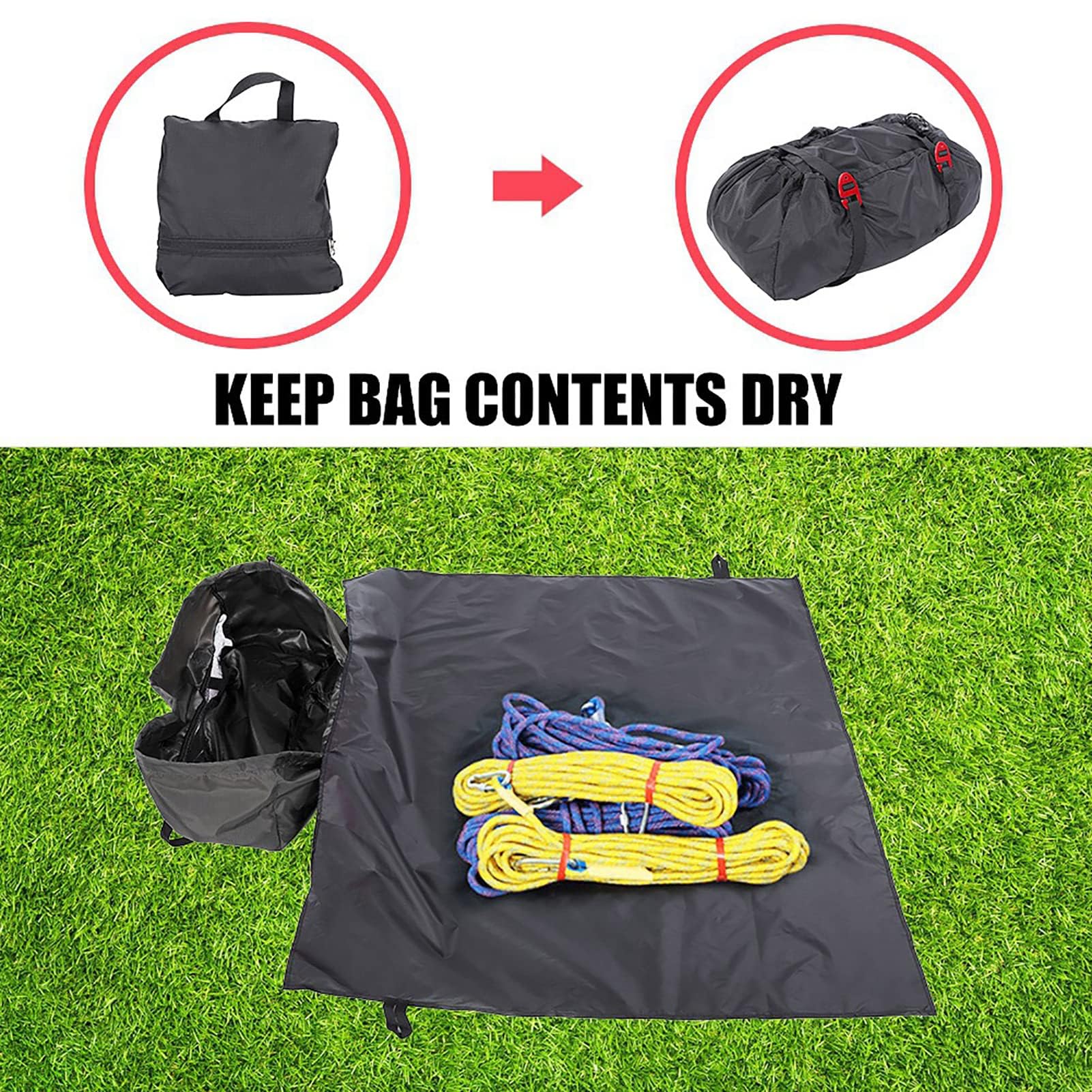 Ejoyous Bolsa de Cuerda de Escalada Impermeable Plegable con Correa para el Hombro
