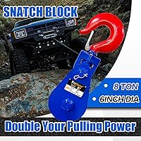 Vista 2 de Bloque de tracción de 8 toneladas con gancho Polea de 6 pulgadas para cable de acero de 3/4 pulgadas Bloques de tracción de alta resistencia