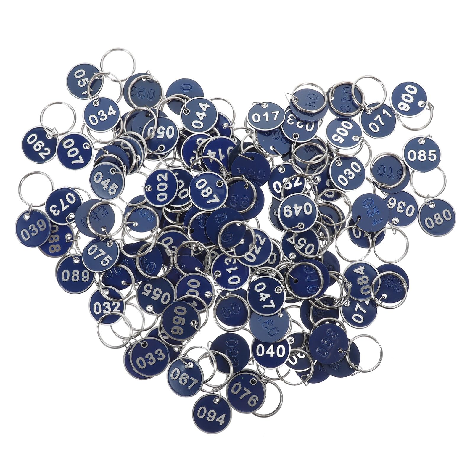 Etichette Numerate in Lega di Alluminio Blu 100 Pezzi