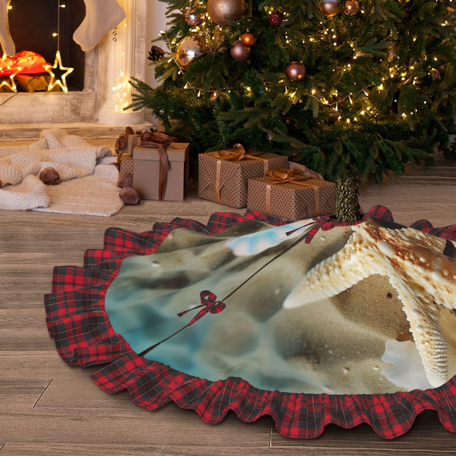 Jute Weihnachtsbaum-Rock, 122 Cm Durchmesser, Khakifarben – Selbst Gestaltbar, Nadelsicher & Dekorativ