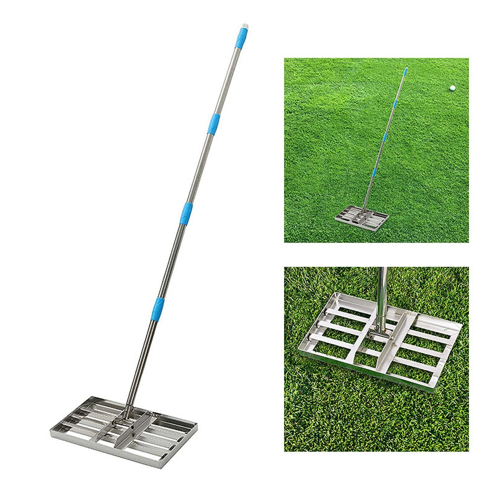 Rastrillo Nivelador de Césped, Rastrillo para Paisajismo, Cuidado del Césped, Rastrillo de Jardín Resistente Y de Bajo Consumo Energético, Nivelador D, 4 Secciones