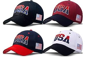 4-Piece USA Hat Collection: A Patriotic Symbol of American Pride