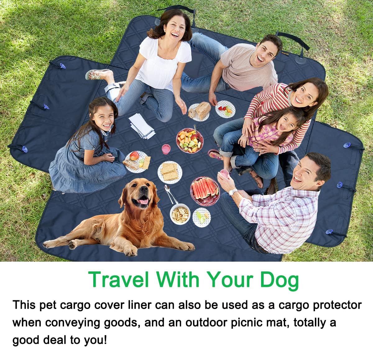 Cargo Liner for Dogs 55"x91" Dog Rear Cargo Liner for SUV Cargo Mats for Back Car Trunk Mat for SUV Dog Trunk Cover with Side Walls