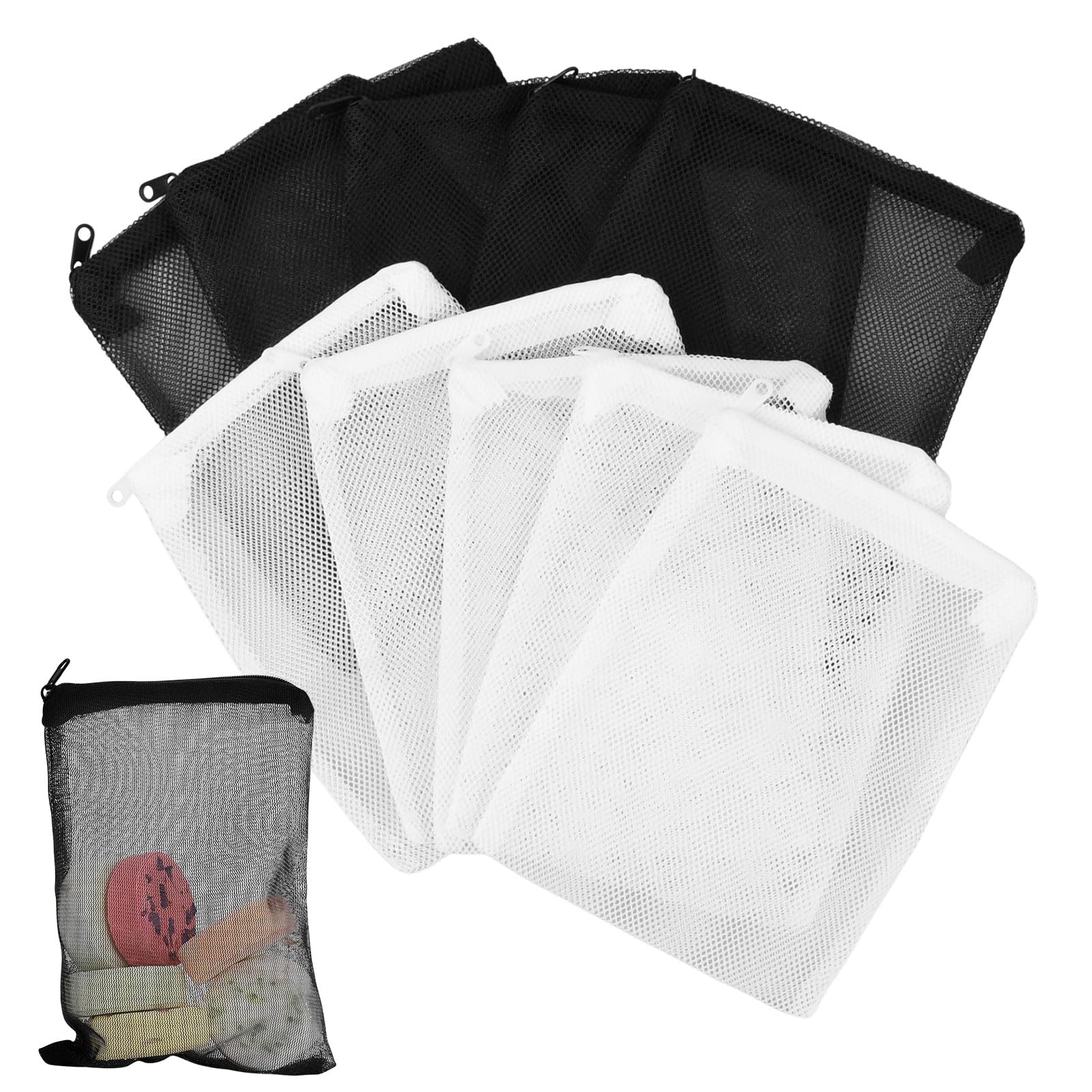 10 Piezas Bolsas de Filtro de Acuario, Bolsa Filtro de Malla para Peces, 20 * 14cm Nylon Media Malla Filtro Bolsas Reutilizable, Bolsas Reutilizables para Carbón Activado, Biosferas