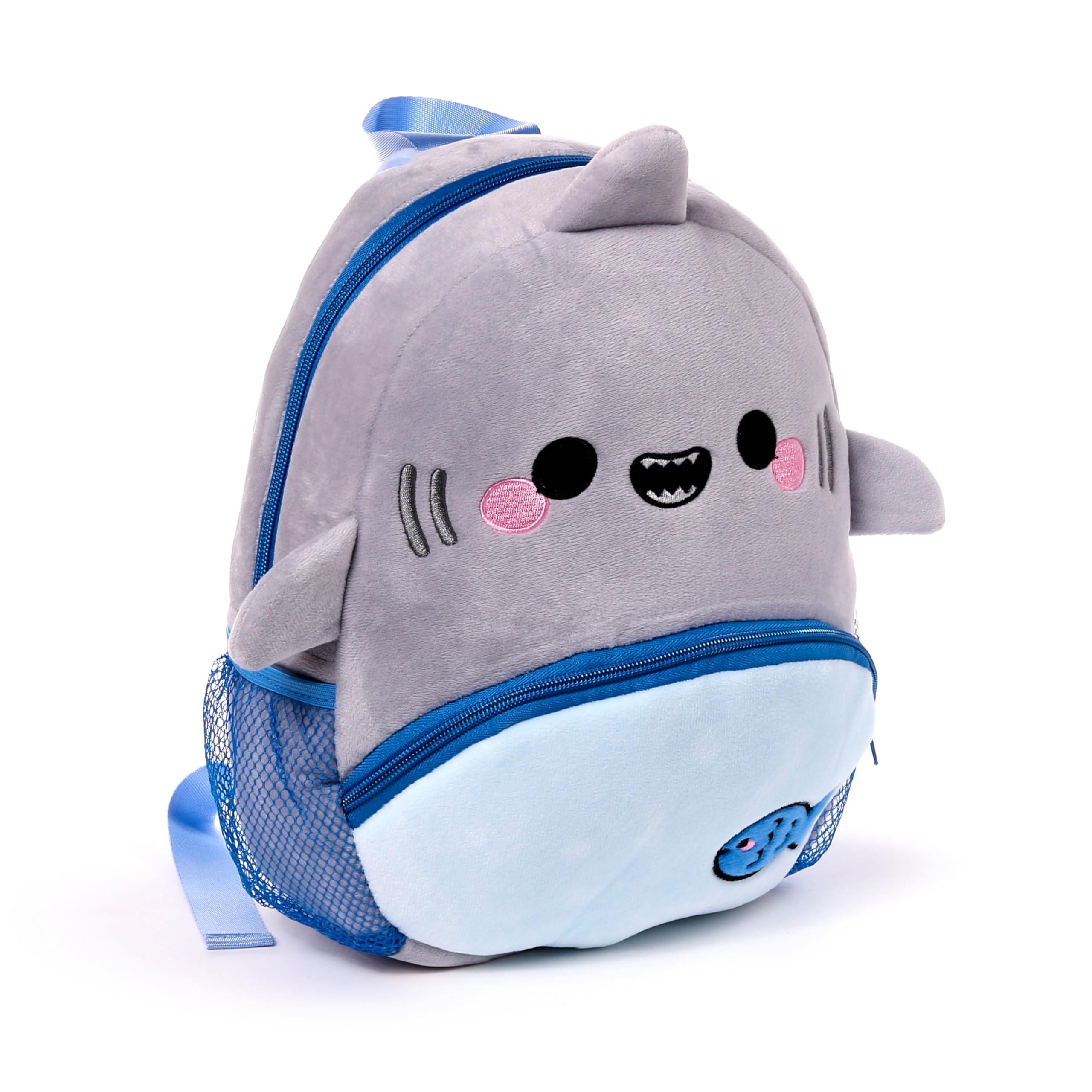 Puckator Unisex Kids Blue Adoramals Archie The Shark Rucksack Backpack - Children's Backpacks - Small Luggage Bag - Travel Backpack - Backpack For School - Toddler Kids Backpack Cute Bags Nursery Backpack Back Pack