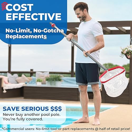 Vista 2 de ProTuff - Poste telescópico resistente de 12 pies, repuesto incondicional de por vida, extensión instantánea y confiable, ajuste universal