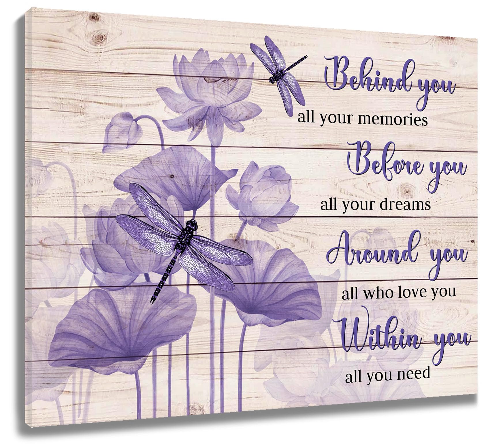 Amazon.com: LB Motivational Wall Art Inspirational Quotes with Purple ...