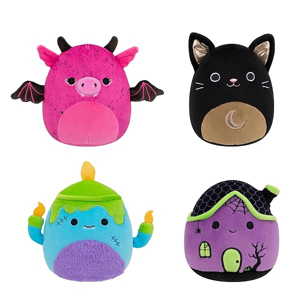 Squishmallows Original Halloween 4-Pack – Official Jazwares Plush (Little) (Amazon Exclusive)