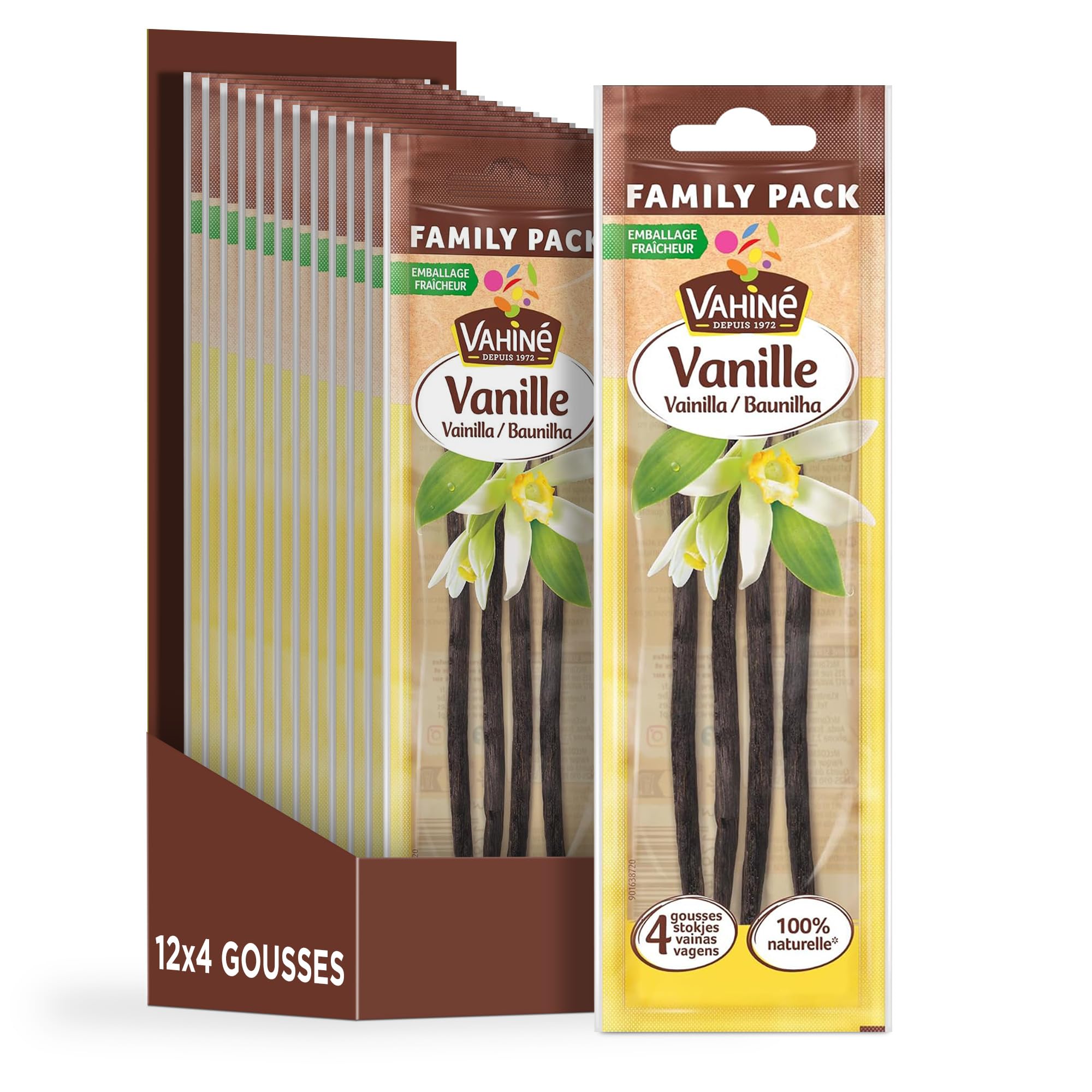 Vahine Vanille 4 gousses 4 count x 12