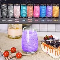 Vista 3 de NiHome Polvo comestible con purpurina de grado alimenticio destello metálico para decoración de alimentos para bebidas, vino, bebidas, pasteles