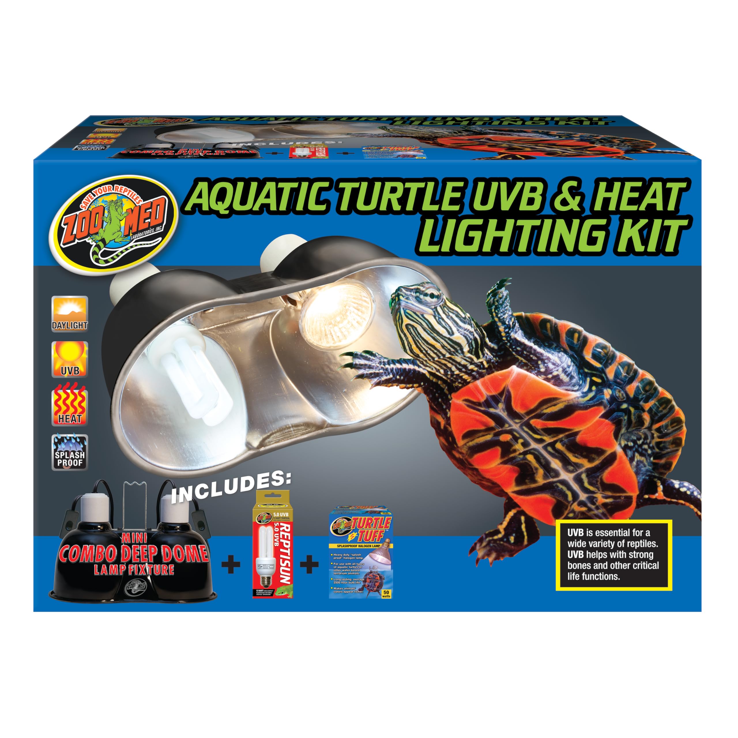 Zoo Med Aquatic Turtle UVB & Heat Lighting Kit