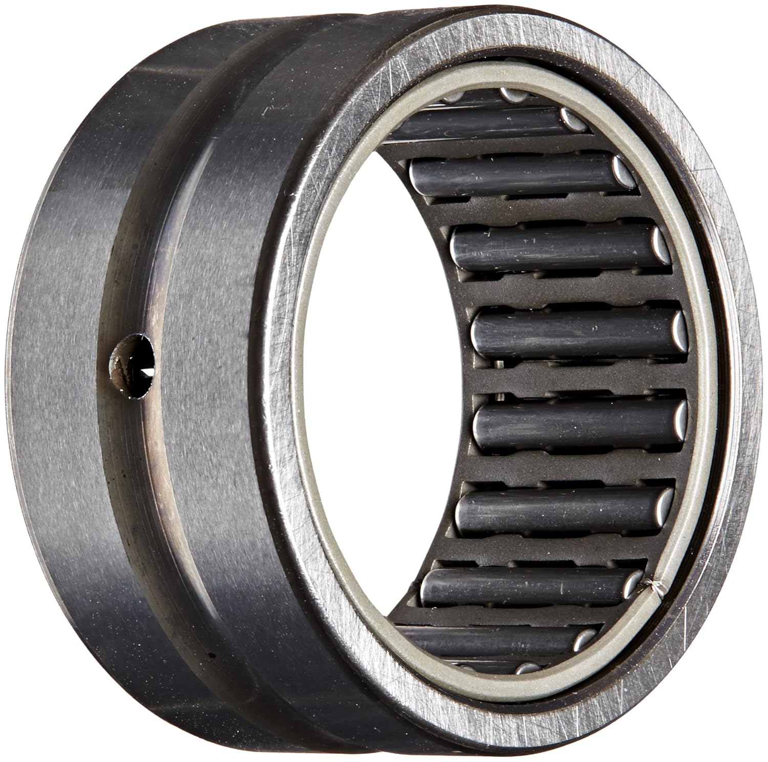 INA NK25/16 Needle Roller Bearing, Outer Ring and Roller, Steel Cage, Open End, Oil Hole, Metric, 25mm ID, 33mm OD, 16mm Width, 17000rpm Maximum Rotational Speed