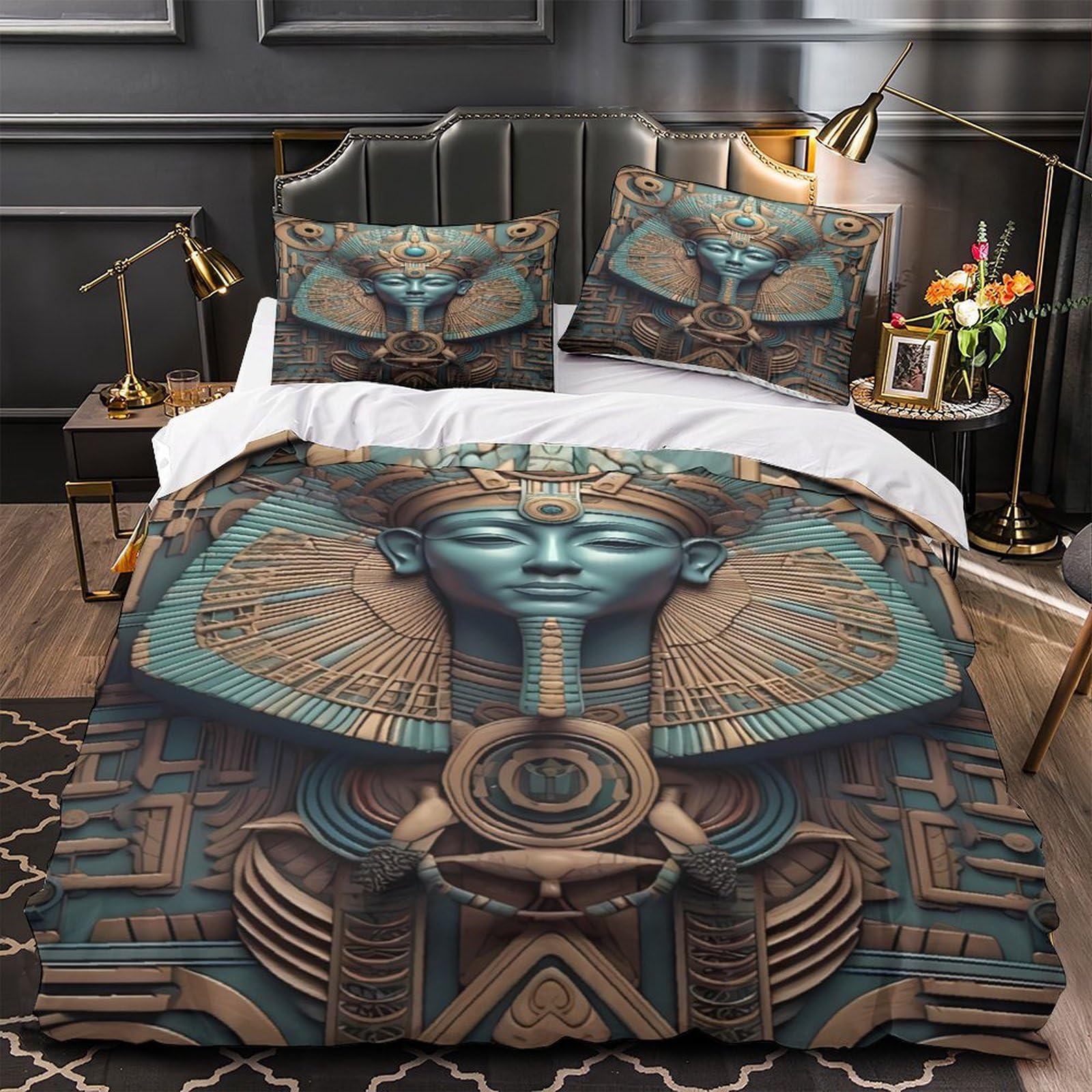 Housse de couette Égypte antique en microfibre supérieure 200x200