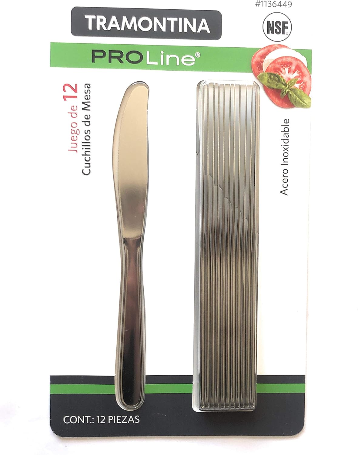 Tramontina PROLine 12 Pack Stainless Steel Dinner Knives