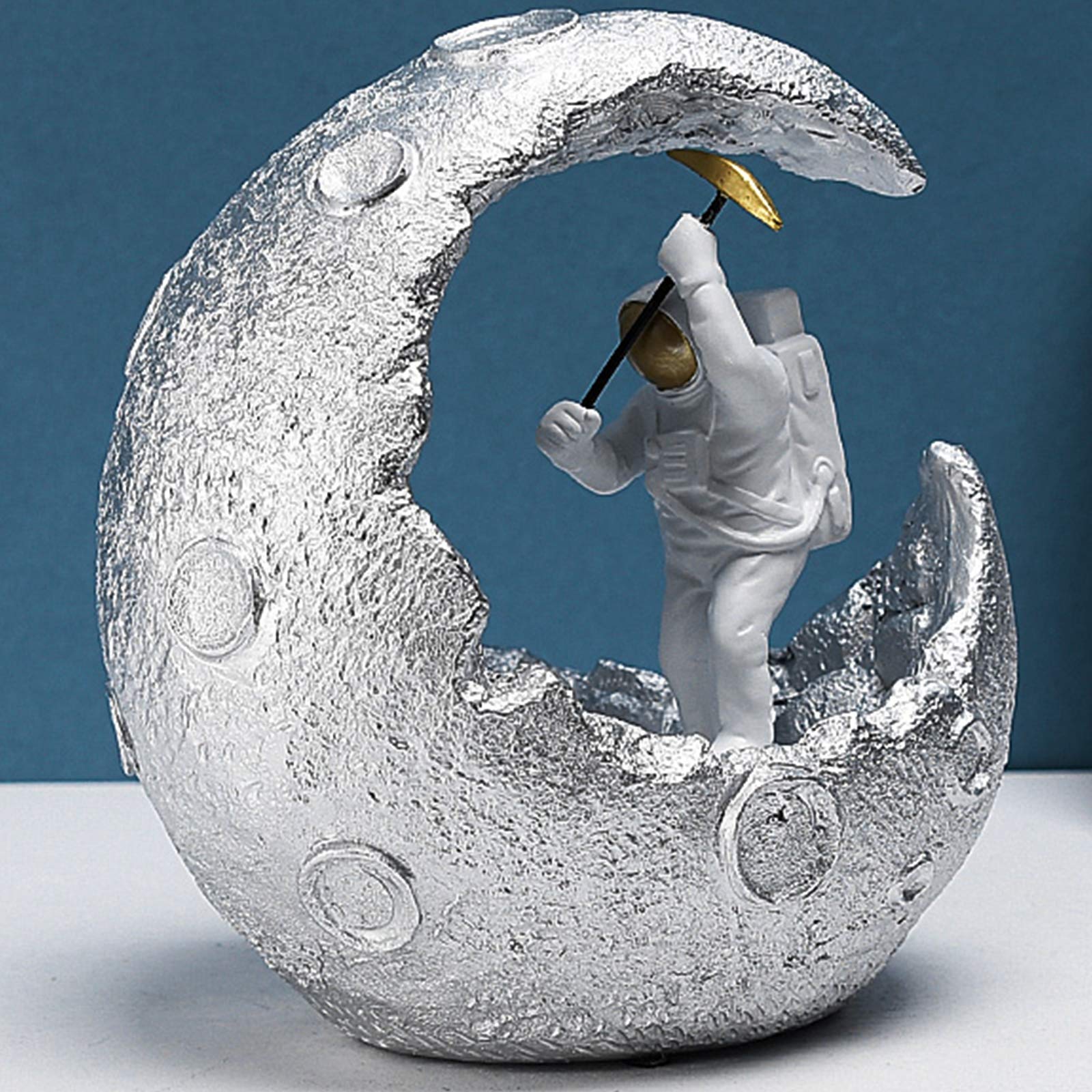 Figura decorativa de estatuas de astronauta, luz nocturna creativa para adornos de dormitorio, decoraciones temáticas de astronautas para regalo,