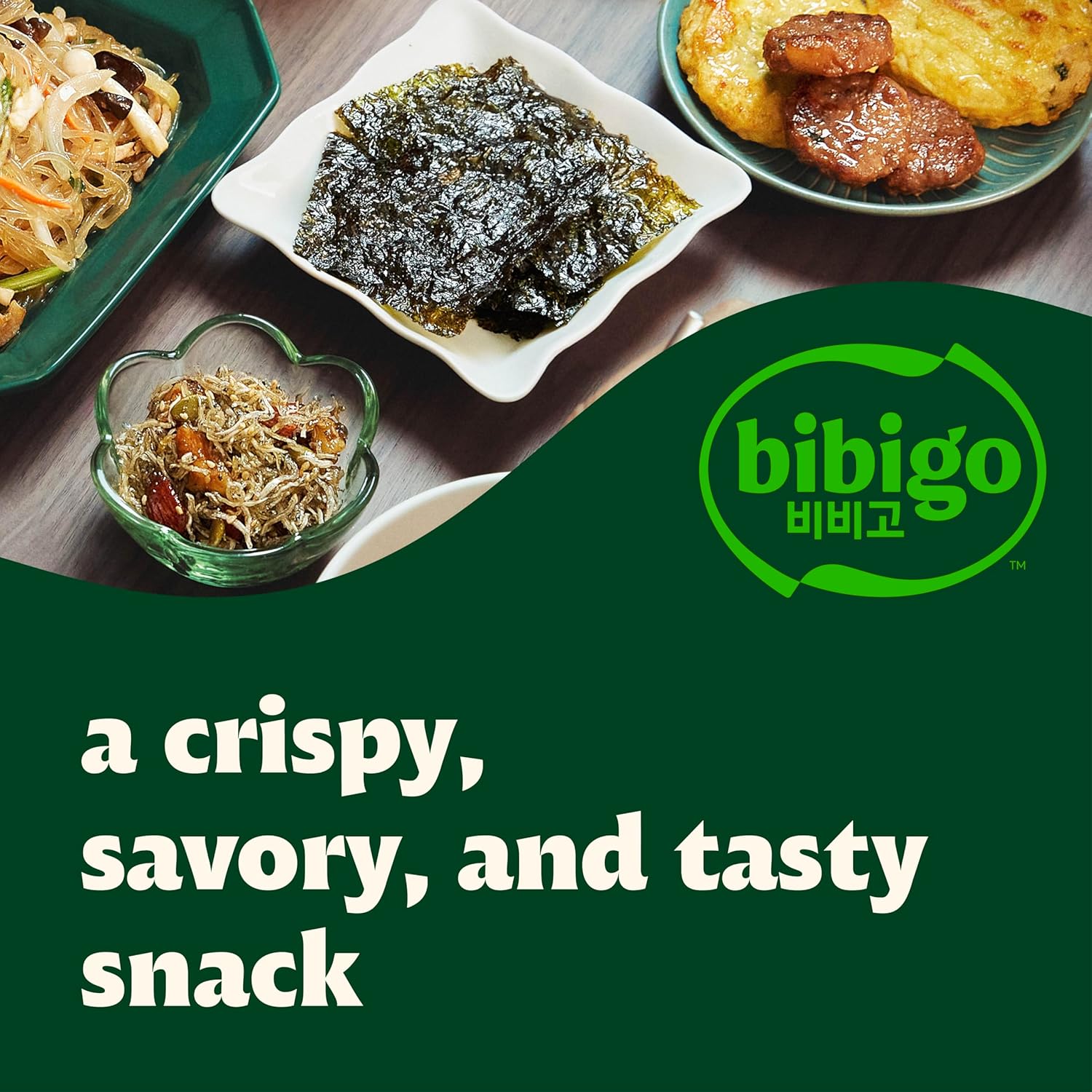 Bibigo Seaweed Snack, Sesame Flavor, Non GMO, Gluten Free, 0.35 Ounces (Pack of 12)
