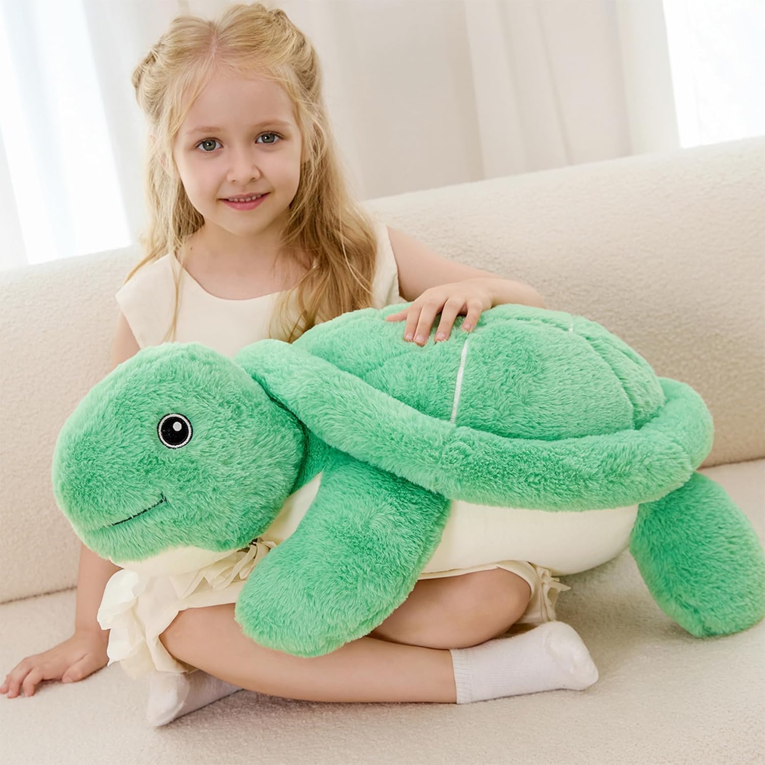 JOD® Weighted Turtle Stuffed Animal, Weighted Tortoise 5 Lbs, 27″ Large Weighted Tortoise Plush Animal, Cute Plush Toy Pillow, Soft Plushie Gifts for Adults, Kids, Boys & Girls(68 CM)