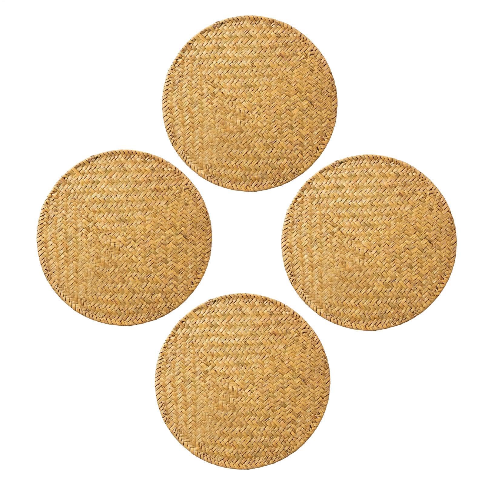 Mantel Individual Tejido 33 cm 4 Piezas Antideslizantes de Decoración