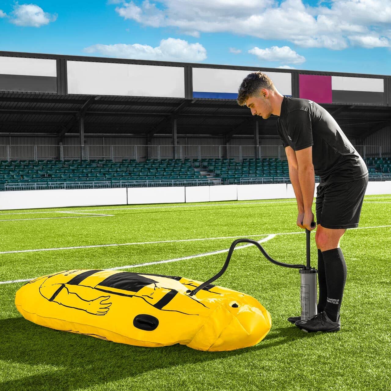 FORZA Pro Mannequins de Football Gonflables – Air Mannequins pour l'Entraînement Coup Franc Foot | Pompe Disponible en Option | Mannequins de Coup Franc Foot