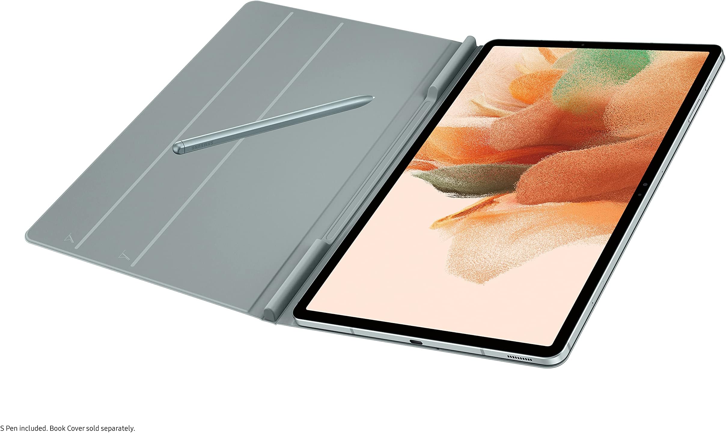 SAMSUNG Galaxy Tab S7 FE Book Cover, Protective Tablet Case w/ 2 Viewing Angles, Magnetic Design, S Pen Holder, Slim, Lightweight, US Version, Mystic Green