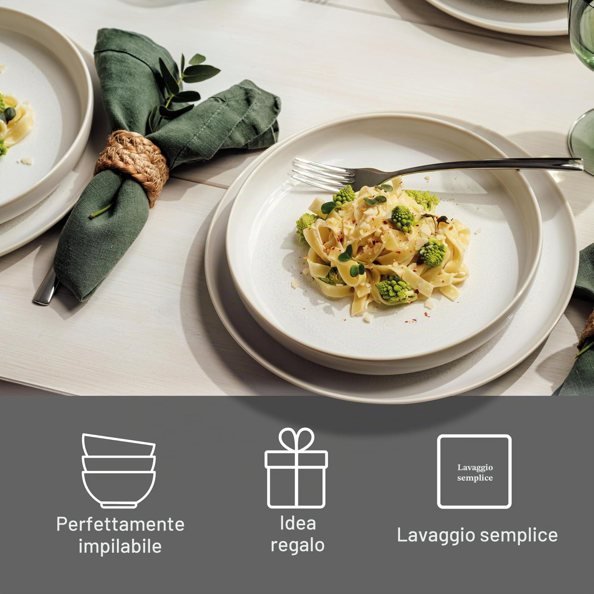 like. by Villeroy & Boch Crafted Cotton servizio da tavola 4 pz.