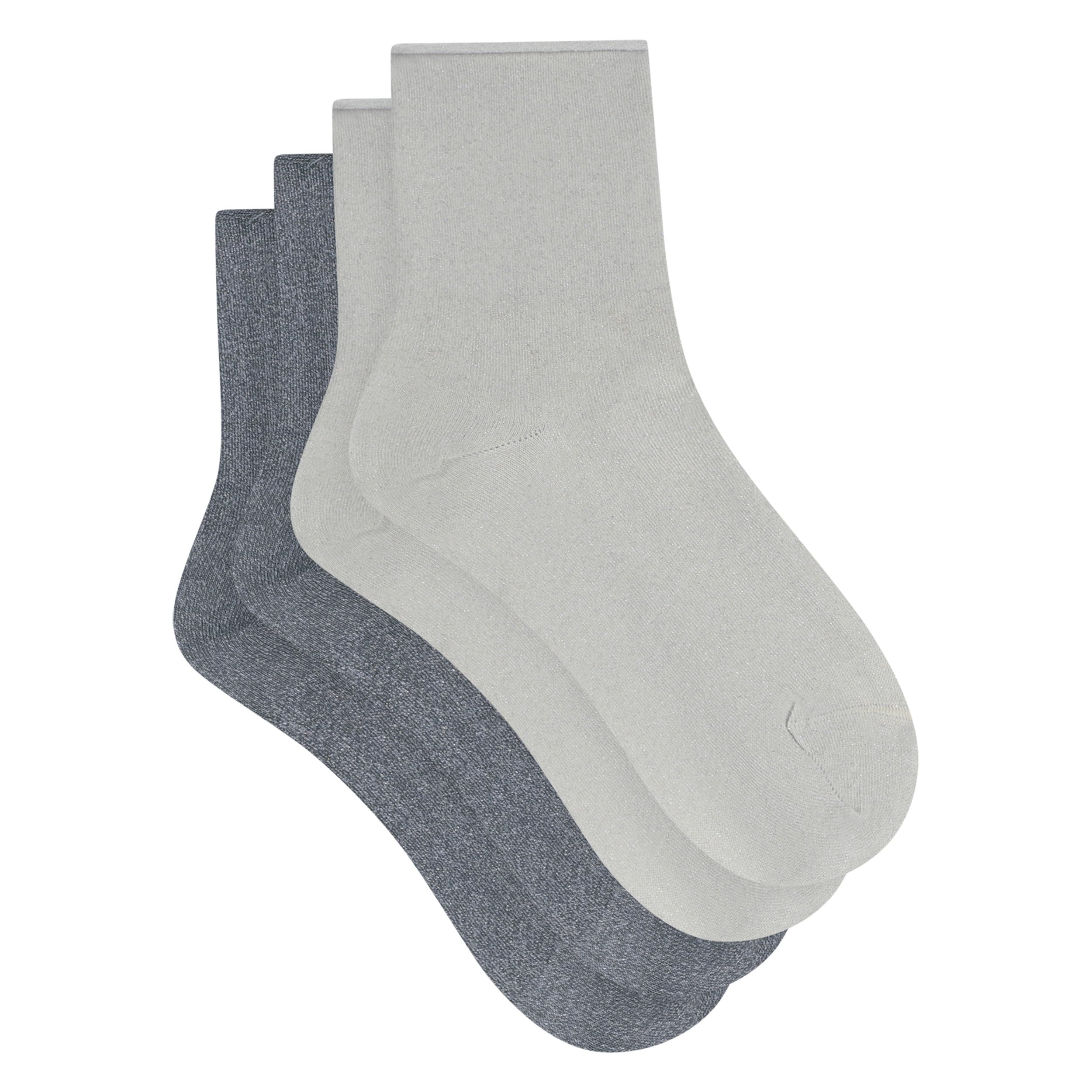 DIM Women - Stellaire Knee-High Socks x2 | Soft Comfort | Elegant Style | Discreet Metallic Accents