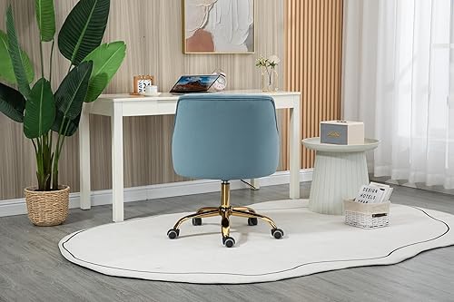 Miniatura 4 de Silla moderna de oficina en casa, silla de escritorio con ruedas, silla giratoria de tocador, silla de maquillaje, sillas de altura ajustable, de