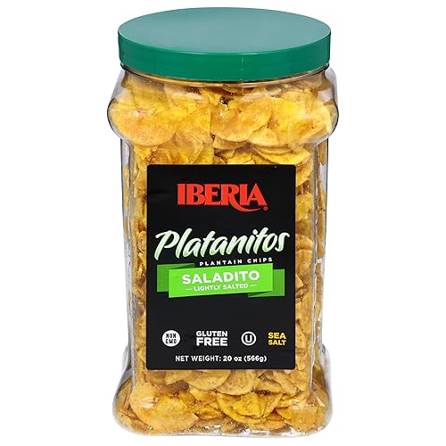 Miniatura 9 de Iberia Saladito Chips de plátano ligeramente salados, 20 onzas + chips de plátano Iberia ajo, 20 onzas