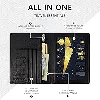 Vista 3 de Soporte para pasaporte, C-Negro (cremallera), Cremallera