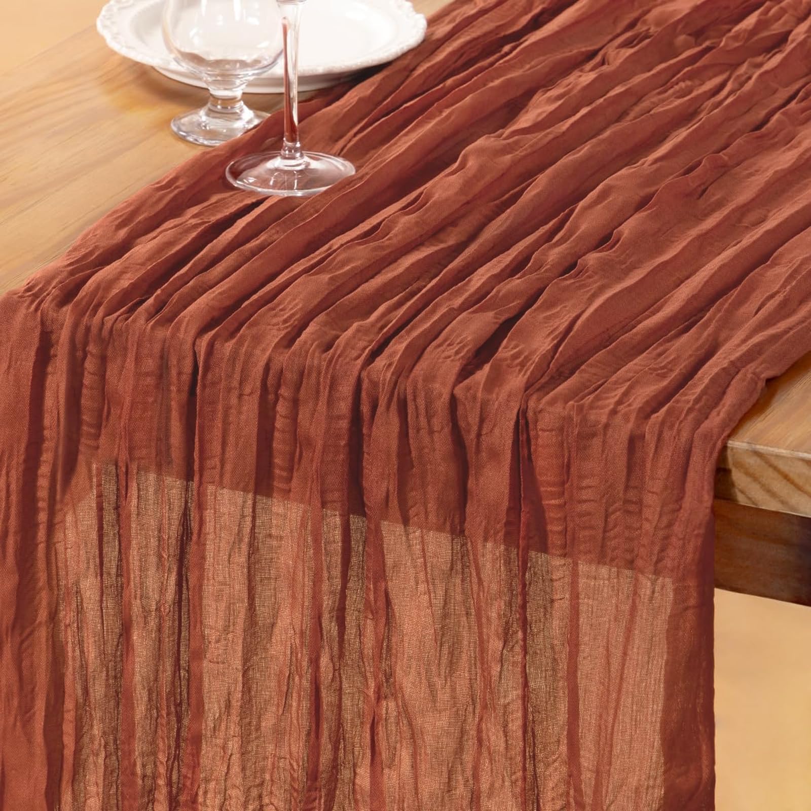 Runner da tavola in tulle velato per fai da te, artigianato, matrimoni, compleanni, tè, picnic, Natale, decorazione della cucina, 90 x 300 cm