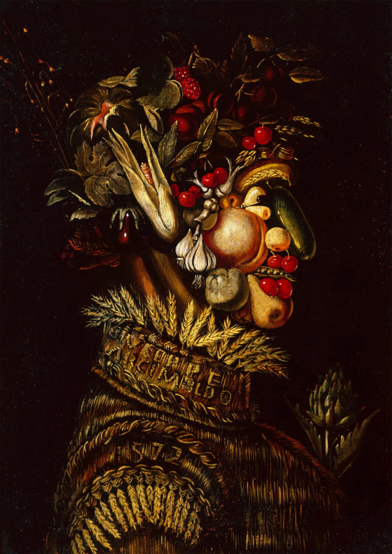 Serendipitp No Frame Abstract Painting Mural Print Picture Wall Decor Painting Summer By Giuseppe Arcimboldo Vintage Wall Artwork For Home Decor 60X90cm