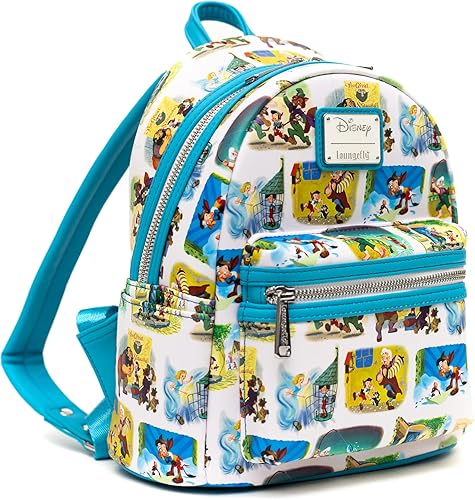 Miniatura 2 de Loungefly Disney Mini Mochila Pinocho Little Golden Books AOP Multicolor
