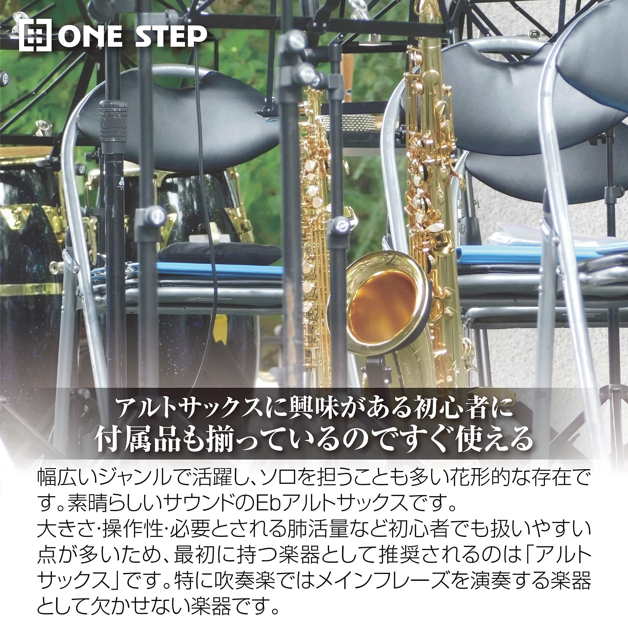 Amazon | アルトサックス 11点セット E Saxophone ゴールドラッカー 