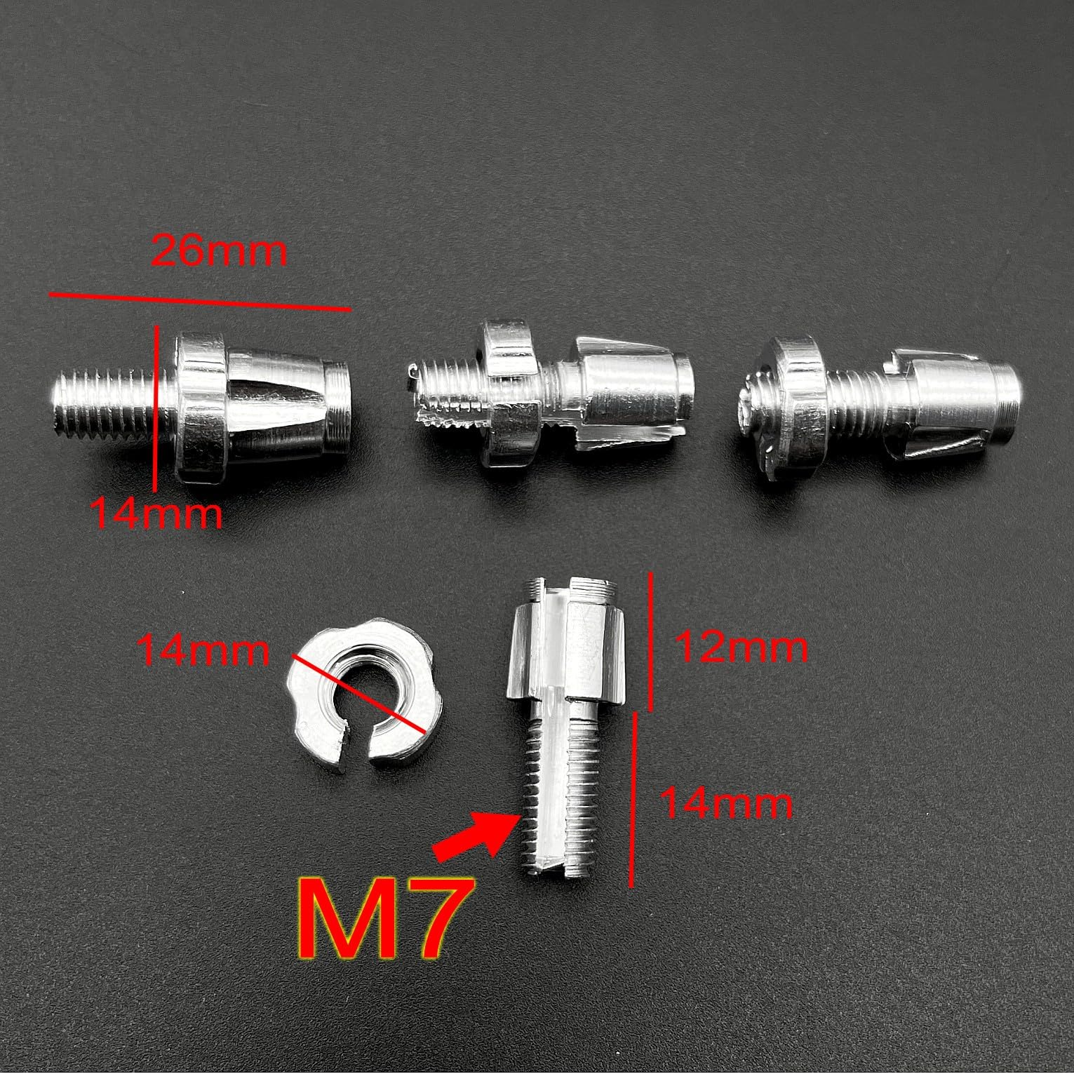 Dadi Di Regolazione Cavo Freni Bici M7 - Lega Alluminio, Argento (4 Pezzi) - Foto 10