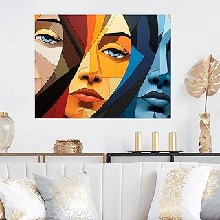 DesignQ Portrait of Harlem Renaissance Awakening III Harlem Renaissance Metal Wall Art, Yellow Metal Wall Decor, Global Metal Art Decor For Hallway - 32x24 Inch