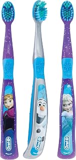 PG Disney Frozen Kids Toothbrush Bundle Featuring Elsa, Anna & Olaf - (Pack of 3) Plus Dental Gift Bag & Tooth Saver Necklace