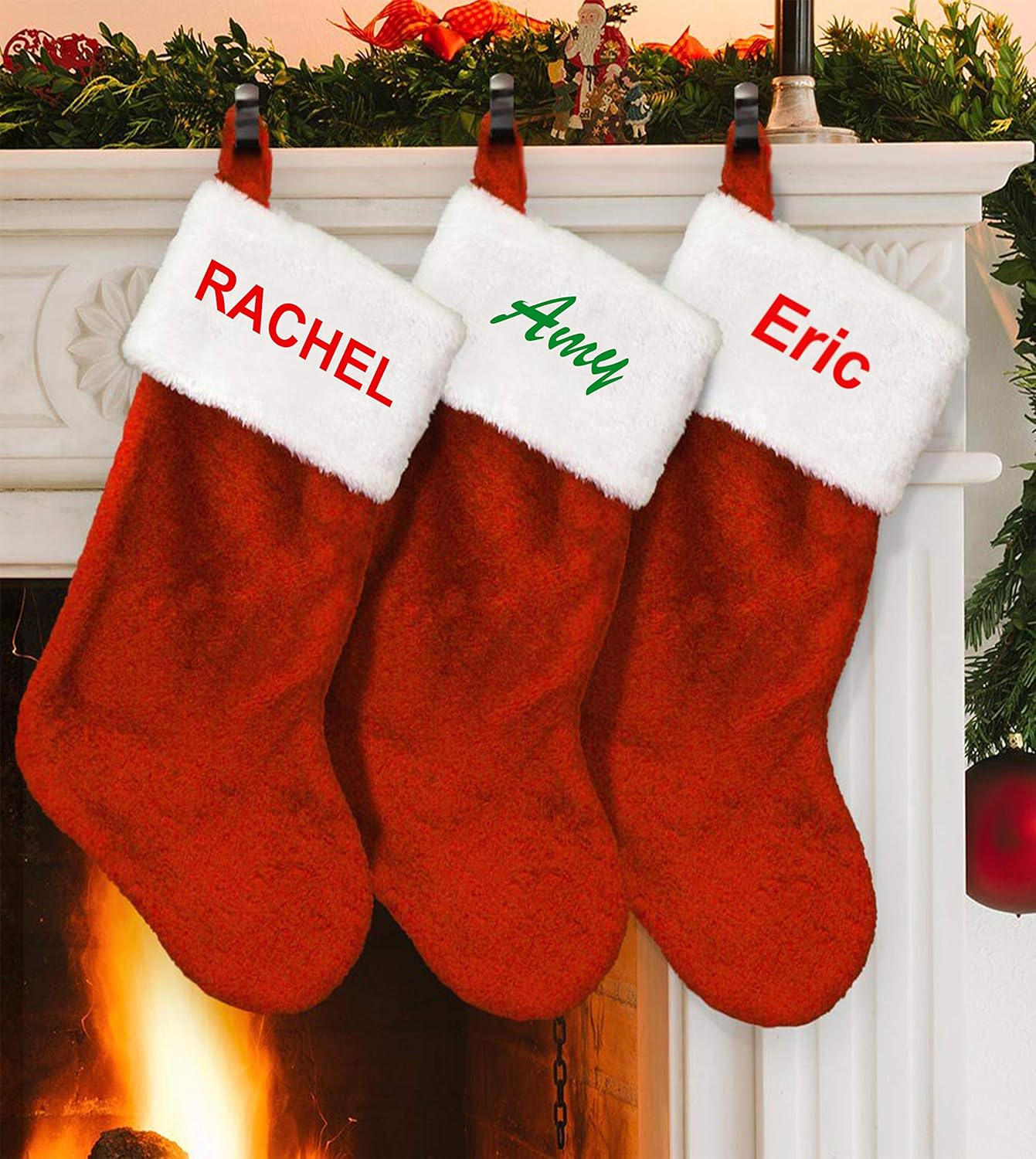 Tech Design Personalized Custom Embroidered Christmas Xmas Plush Stocking 20 in